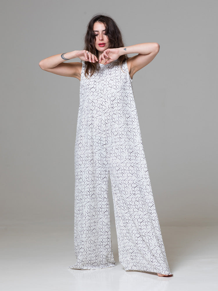 Geo Ivory jumpsuit